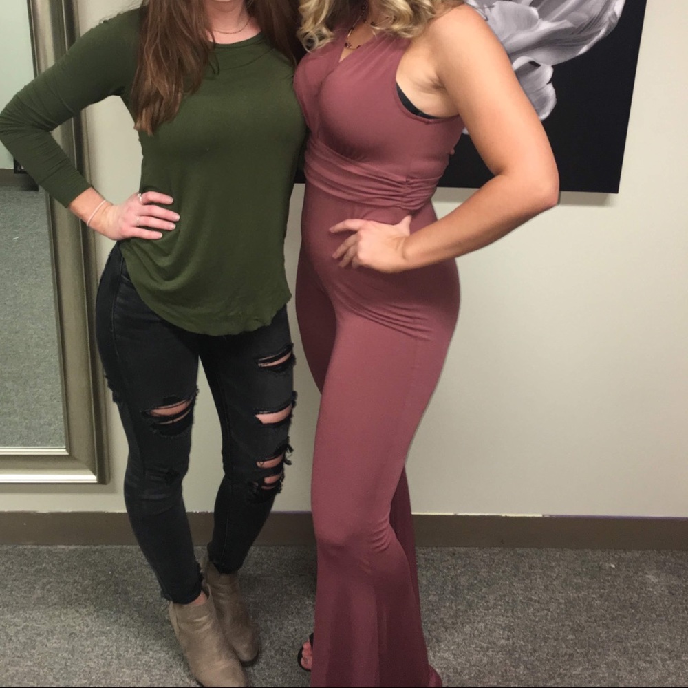 Wide leg jumpsuit